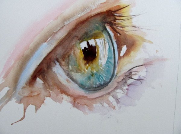 Референсы глаз акварель