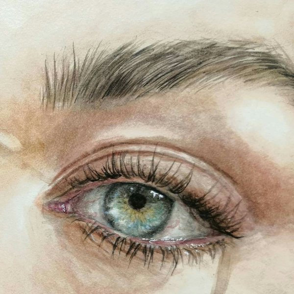 Глаз акварелью