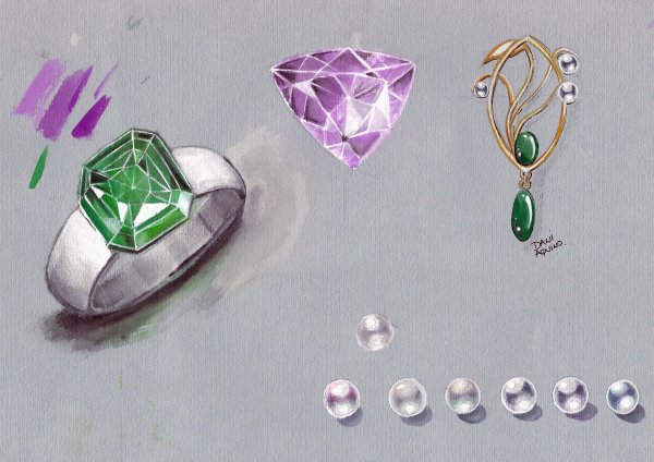 Скетчинг ювелирные украшения