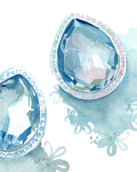 Ювелирные украшения акварелью