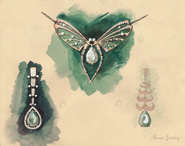 Ювелирные украшения акварелью