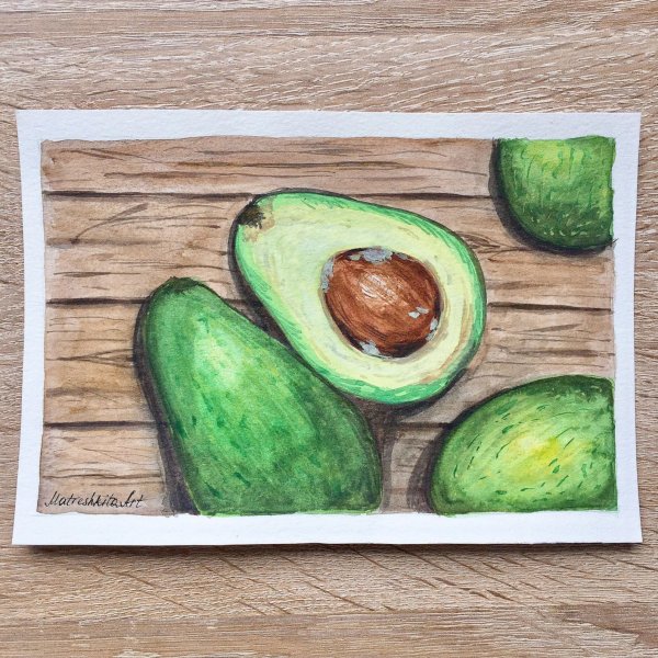 Скетчинг авокадо