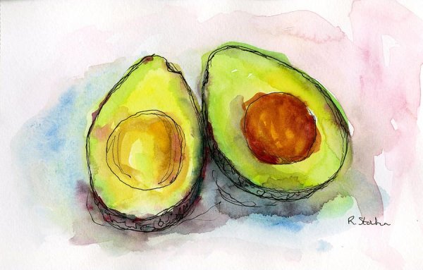 Этюд авокадо