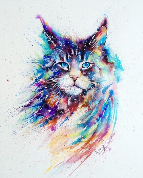 Акварельные кошки