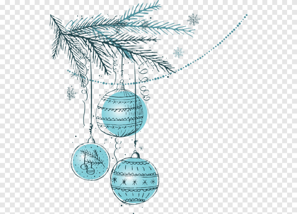 Еловая ветка с шариком