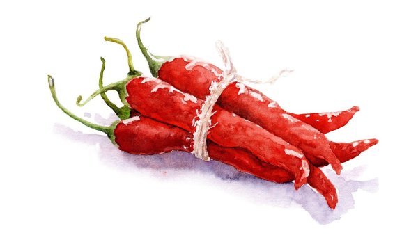 Копченый перчик акварель