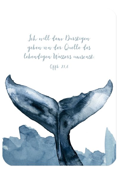 Хвост кита акварель