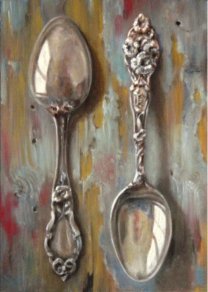 Металлические предметы живопись