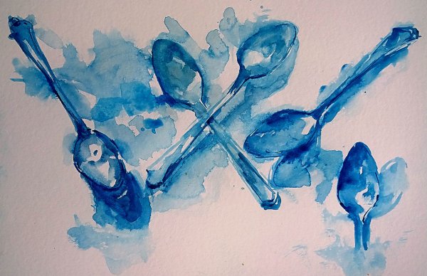 Металл акварелью