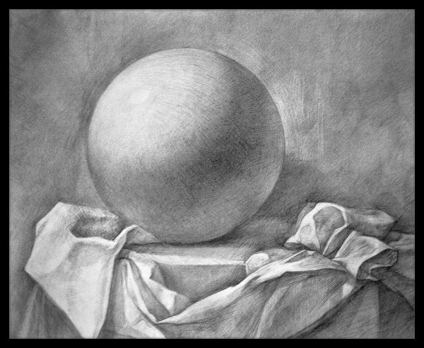 Академическая штриховка шара