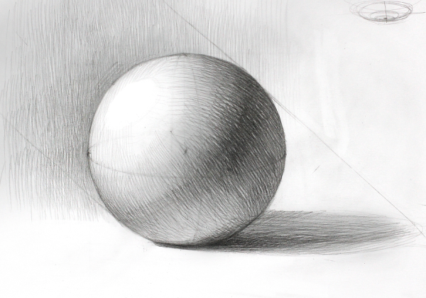 Академическая штриховка шара