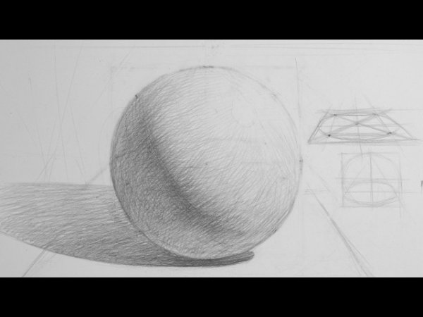 Гипсовый шар с тенью