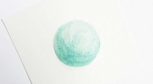 Объемный шар акварелью