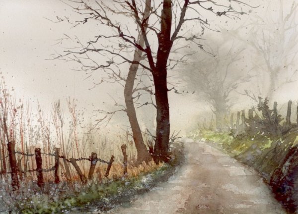 Тропинка акварель