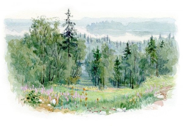 Алия Нуракишева акварели