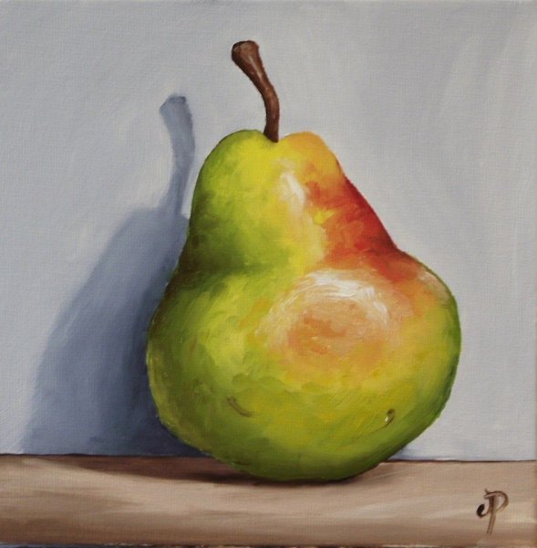 Этюд груши гуашью