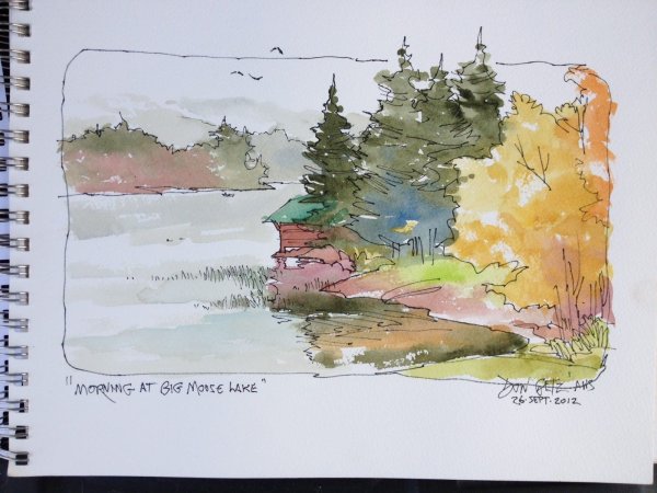 Акварельные пейзажи для альбома