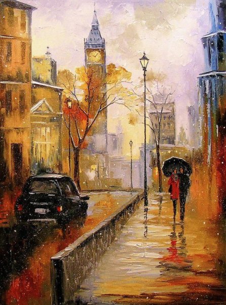 Живопись городской пейзаж Ольги Дарчук