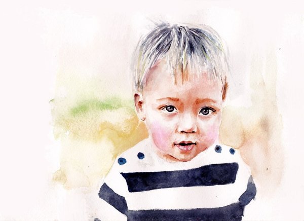 Изображения детей акварель