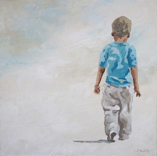 Мальчишка акварель