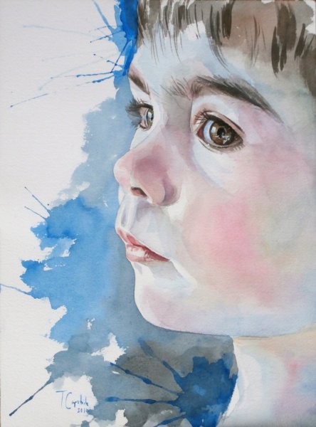 Портрет акварелью для начинающих