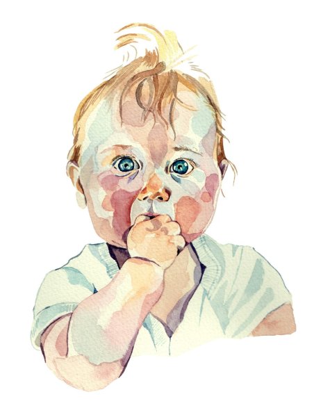 Дети акварель