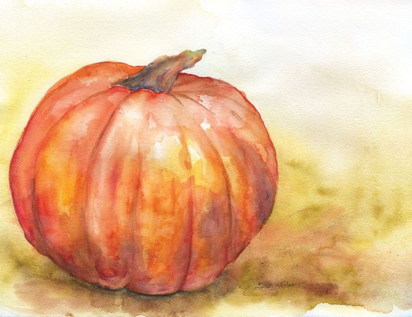 Тыква скетчинг маркерами