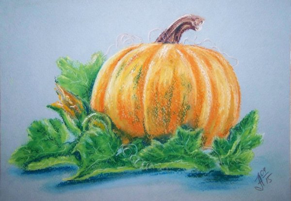 Вектор тыква акварель