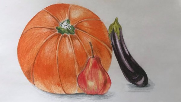 Рисование красками тыква для самых маленьких