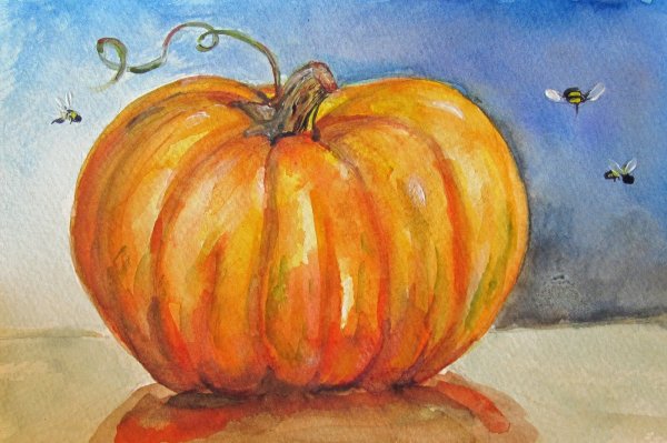 Рисование тыквы