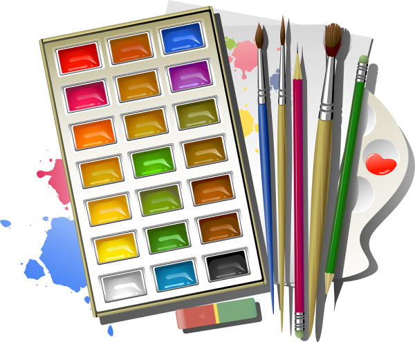 Краски и кисти для рисования