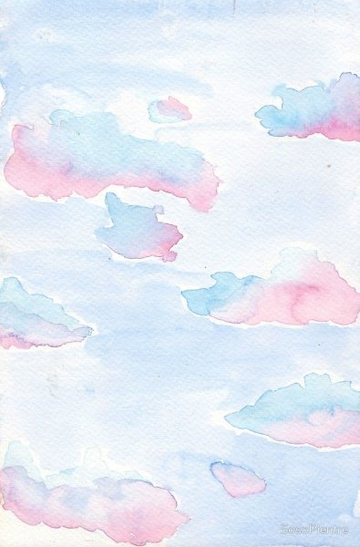 Облака акварелью