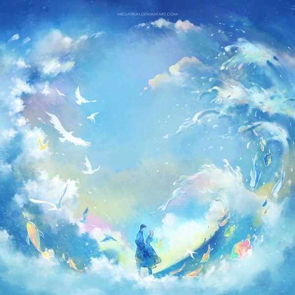 Небо акварель