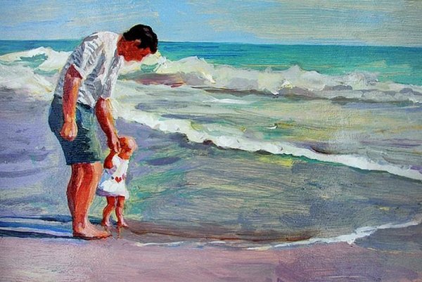 Отец и дочь живопись