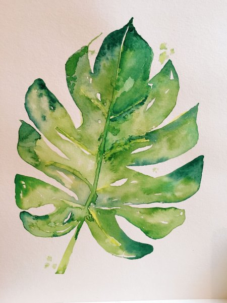 Осенние листья акварель