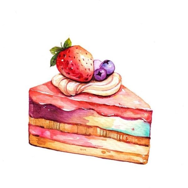 Десерт акварель