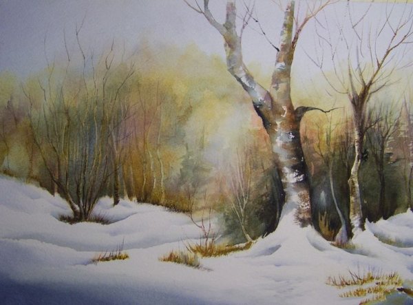 Нина Петровская художник зимний пейзаж