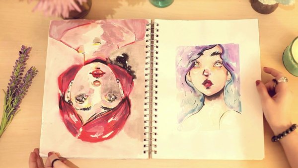 Рисунки в скетчбук акварелью для начинающих