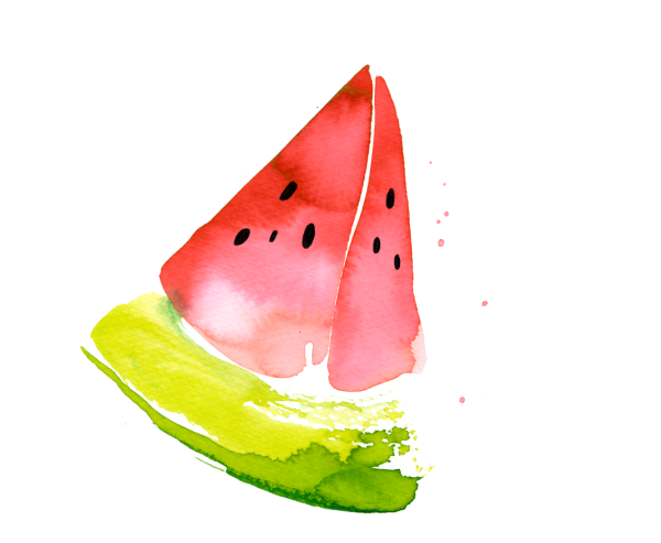 Watermelon in Watercolor