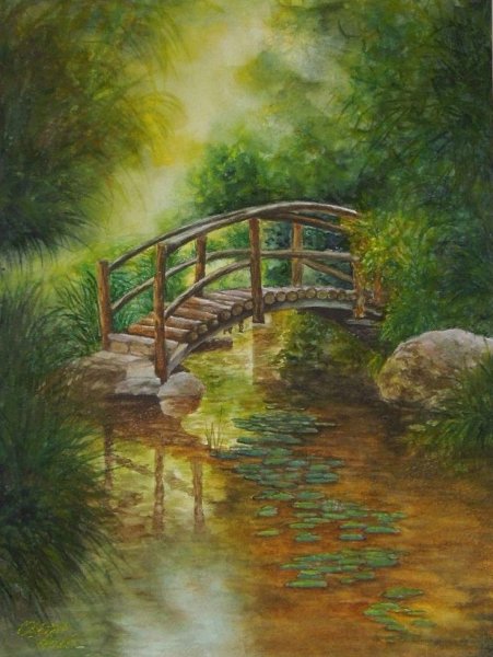 Мостик в живописи
