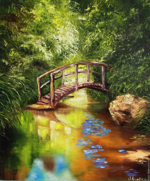 Пейзаж с мостиком