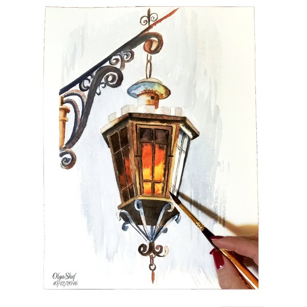 Наброски архитектура акварель Питер