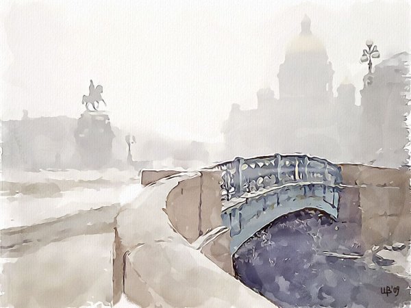 Сергей Курбатов акварель Санкт-Петербург