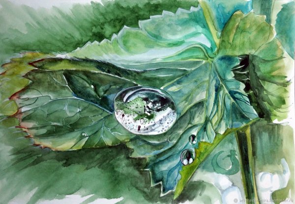 Капля гуашью