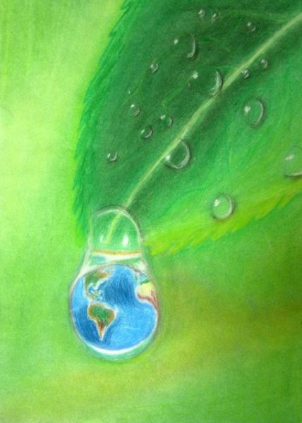 Рисование капельки воды