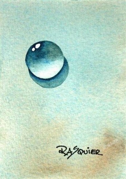 Капля воды акварелью