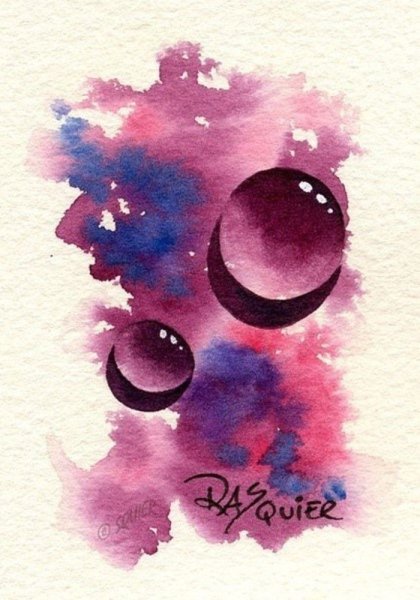 Капля акварель