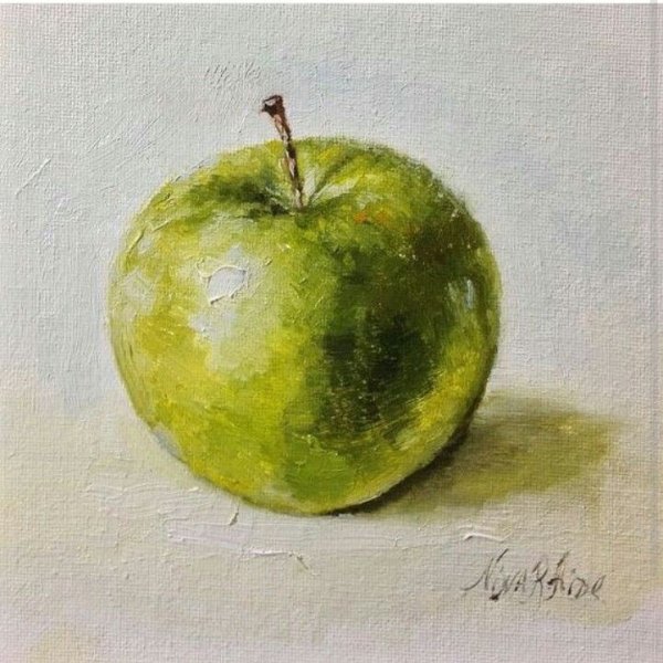 Яблоко акварелью Андрияка