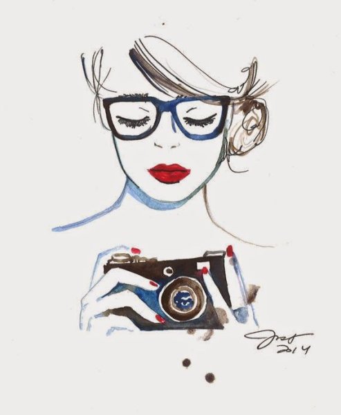 Скетч девушка с фотоаппаратом