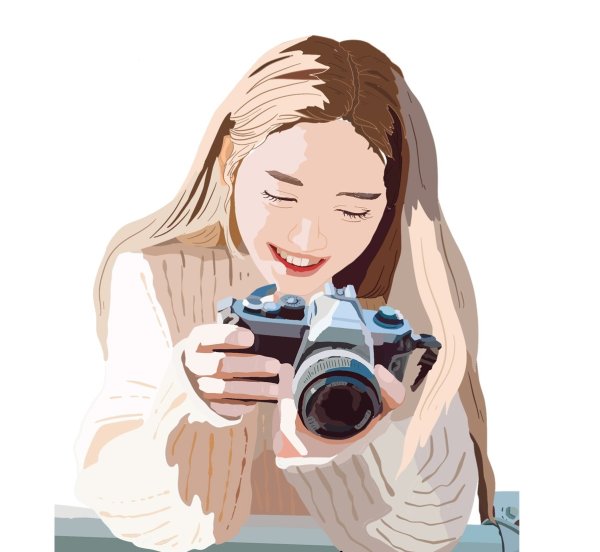 Фотограф девушка рисованная